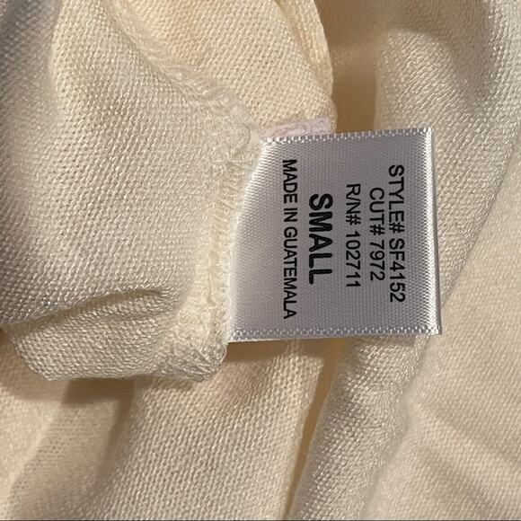 NWT NEW Nordstrom Gibsonlook Convertible neck sweater in Ivory Size Small - Picture 9 of 10